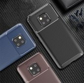 Huawei Mate 20 Pro Kılıf Regnor Antişok Carbon Silikon Kapak Kılıf - 2