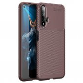 Huawei Nova 5T Kılıf Antişok Carbon Regnor Antişok Carbon Silikon + Cam - 11