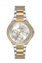 DANIEL KLEIN EDK.1.10036.5 BİLEKLİK HEDİYELİ YENİ SEZON SILVER GOLD KADIN KOL SAATİ - 1