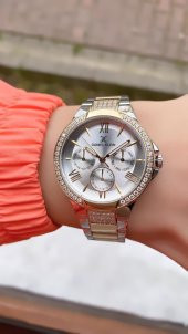 DANIEL KLEIN EDK.1.10036.5 BİLEKLİK HEDİYELİ YENİ SEZON SILVER GOLD KADIN KOL SAATİ - 3