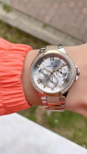 DANIEL KLEIN EDK.1.10036.5 BİLEKLİK HEDİYELİ YENİ SEZON SILVER GOLD KADIN KOL SAATİ - 4