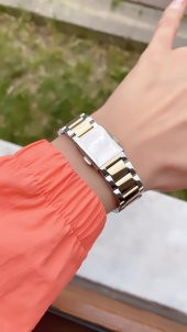 DANIEL KLEIN EDK.1.10036.5 BİLEKLİK HEDİYELİ YENİ SEZON SILVER GOLD KADIN KOL SAATİ - 6