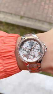 DANIEL KLEIN EDK.1.10036.3 BİLEKLİK HEDİYELİ YENİ SEZON ROSE SILVER KADIN KOL SAATİ - 3