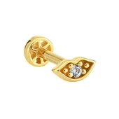 Altın Dudak Tragus Piercing 14 Ayar - 2