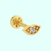 Altın Dudak Tragus Piercing 14 Ayar - 1