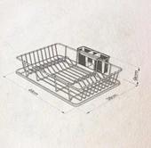 Geseus Home Tek Katlı Tabaklık Bulaşıklık Krom KB003K - 9
