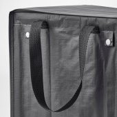 3 Adet Çamaşır Sepeti, Beyaz-Koyu Gri-Açık Gri MeridyenDukkan 35Litre 22x35x45 cm/Çamaşır Sepeti - 3
