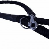 Doggie Dokumadan El Yapımı Örgülü Köpek Gezdirme Kayışı M-3x100cm Siyah - 2