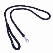 Doggie Dokumadan El Yapımı Örgülü Köpek Gezdirme Kayışı M-2x140cm Siyah - 1