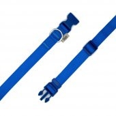 Doggie Ayarlanabilir Özellikli Dokumadan El Yapımı Köpek Boyun Tasması 2,5x40-50cm Royal Mavi thumbnail 1