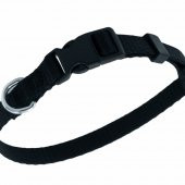 Doggie Ayarlanabilir Özellikli Dokumadan El Yapımı Köpek Boyun Tasması 1,5x25-40cm Siyah thumbnail 3