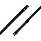 Doggie Ayarlanabilir Özellikli Dokumadan El Yapımı Köpek Boyun Tasması 1x20-30cm Siyah thumbnail 1