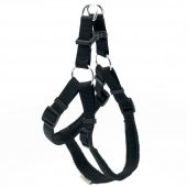 Doggie Polar Dokumadan El Yapımı Ronin Model Köpek Göğüs Tasması M-2x45-55cm Siyah - 1