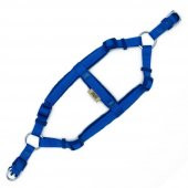 Doggie Polar Dokumadan El Yapımı Ronin Model Köpek Göğüs Tasması XS-1,5x35-45cm Royal Mavi - 2