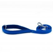 Doggie Polar Dokumadan El Yapımı Köpek Gezdirme Kayışı 1,5x160cm Royal Mavi - 1