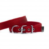 Doggie Polar Dokumadan El Yapımı Köpek Boyun Tasması 2x35-40cm Kırmızı - 1