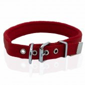 Doggie Polar Dokumadan El Yapımı Köpek Boyun Tasması 2x35-40cm Kırmızı - 3