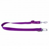 Doggie Dokumadan El Yapımı Köpek İçin Emniyet Kemerli Bağlantı Aparatı 2,5x50-80cm Mor - 1