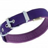 Doggie Polar Dokumadan El Yapımı Köpek Boyun Tasması 2,5x37-45cm Mor - 2