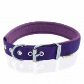 Doggie Polar Dokumadan El Yapımı Köpek Boyun Tasması 2,5x37-45cm Mor - 3