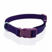 Doggie Ayarlanabilir Özellikli Dokumadan El Yapımı Köpek Boyun Tasması 2x30-45cm Mor thumbnail 2