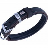 Doggie Yağlı Gerçek Deriden El Yapımı Köpek Boyun Tasması 2x35-40cm Yağ Yeşili/ - 1