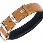 Doggie Fırstclass Gerçek Deriden El Yapımı Köpek Boyun Tasması 4x47-55cm Camel thumbnail 1