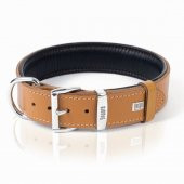 Doggie Fırstclass Gerçek Deriden El Yapımı Köpek Boyun Tasması 4x47-55cm Camel thumbnail 2