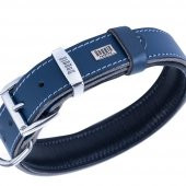 Doggie Fırstclass Gerçek Deriden El Yapımı Köpek Boyun Tasması 3,5x52-60cm Royal Mavi thumbnail 1