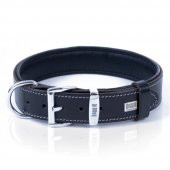 Doggie Fırstclass Gerçek Deriden El Yapımı Köpek Boyun Tasması 3,5x52-60cm Siyah - 2