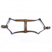 Doggie Konforlu Gerçek Deriden El Yapımı Ronin Model Köpek Göğüs Tasması XXL-3x70-80cm Camel - 1