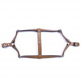 Doggie Konforlu Gerçek Deriden El Yapımı Ronin Model Köpek Göğüs Tasması S-1,5x40-45cm Camel thumbnail 1