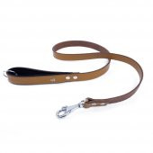 Doggie Konforlu Gerçek Deriden El Yapımı Köpek Gezdirme Kayışı 2,5x120cm Camel thumbnail 2