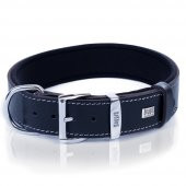 Doggie Konforlu Gerçek Deriden El Yapımı Kemik Süslü Köpek Boyun Tasması 4x57-65cm Siyah - 3