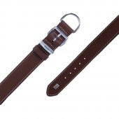 Doggie Konforlu Gerçek Deriden El Yapımı Köpek Boyun Tasması 3,5x52-60cm Kahverengi - 4