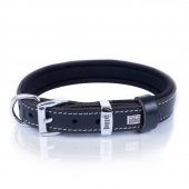 Doggie Konforlu Gerçek Deriden El Yapımı Köpek Boyun Tasması 2x30-35cm Siyah - 3