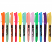 Kraf Fosforlu Kalem Tipi 340/345 12 Li ( 6 Pastel6 Parlak Renk) - 1