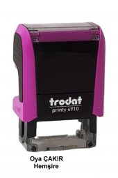 Trodat Pembe Hemşire Kaşesi 4910 Model Siyah Keçeli - 2