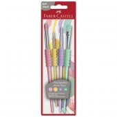 Faber Castell Soft Touch Pastel Renkli Fırça Seti 4lü - 1