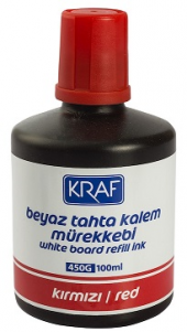 KRAF Beyaz Tahta Kalem Mürekkebi KIRMIZI 100 ml - 1