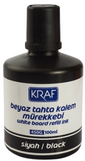 KRAF Beyaz Tahta  Kalem Mürekkebi SİYAH 100 ml - 1