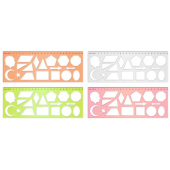 HATAS Atatürklü Geometrik Şablon Cetvelli 25 Cm 02285 - 1