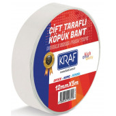 KRAF Çift Taraflı KöpüK Bant 12mmx 5 Metre - 1