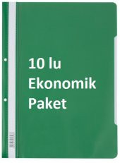 Kraf Yeşil Telli Dosya 10'lu Paket - 1