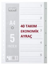 Kraf Seperatör 1005 1-5 Rakam 40 Paket 6920583837043 - 1