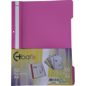 Bafix Telli Dosya Plastik XL Pembe A4 1 Paket (50 Adet) - 1