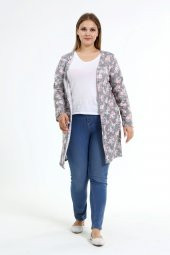 yzs tekstil BOL KESİM DESENLİ HIRKA - 3