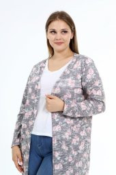 yzs tekstil BOL KESİM DESENLİ HIRKA - 5