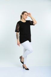 yzs tekstil KISA KOL ZEBRA BLUZ - 1