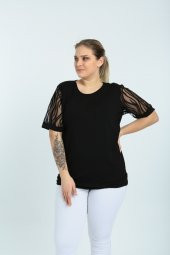yzs tekstil KISA KOL ZEBRA BLUZ - 3